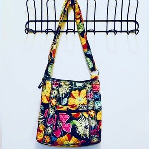 Vera Bradley X- Long Crossbody Quilted Bag Retired Pattern Jazzy Blooms